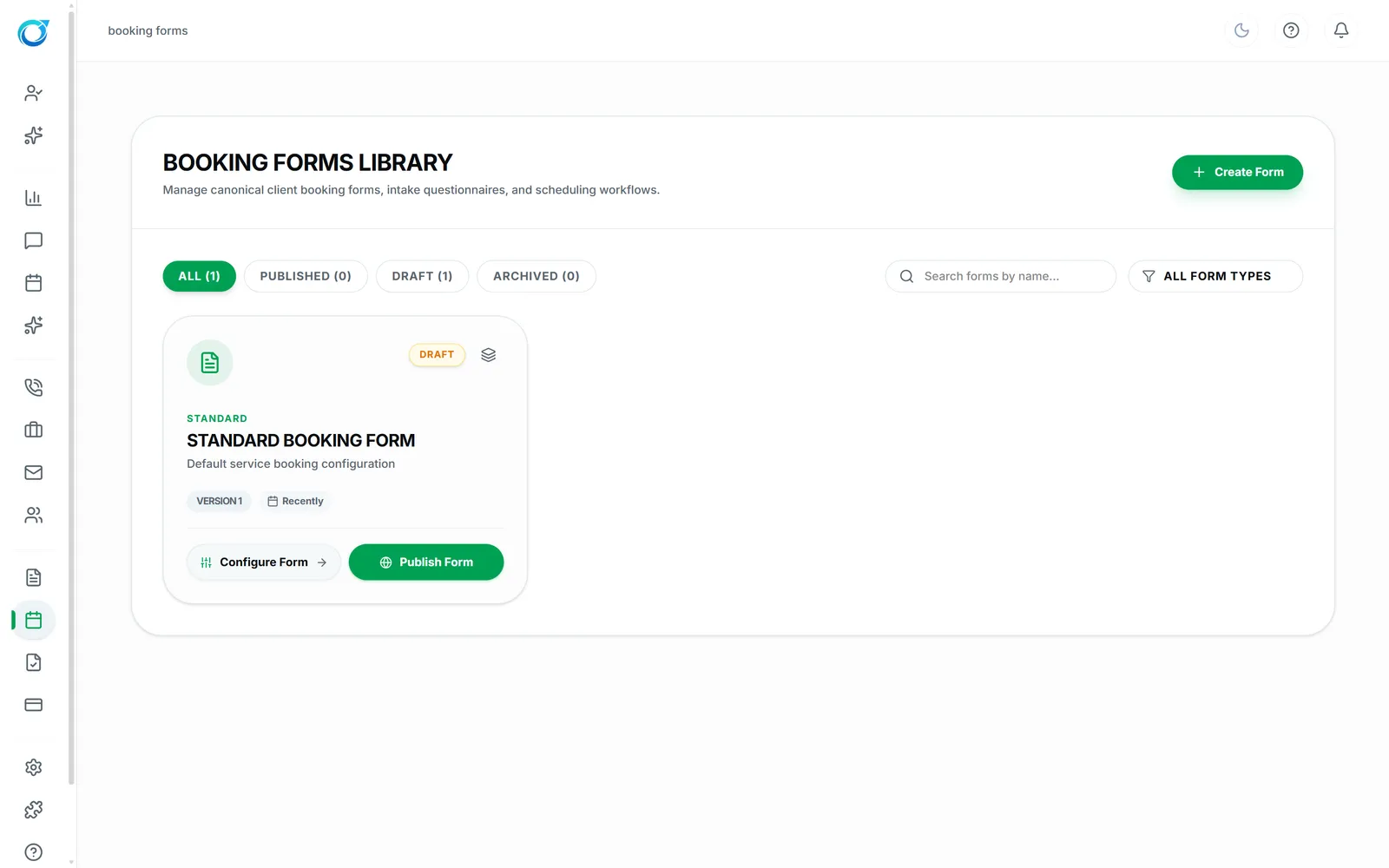 Booking Forms library